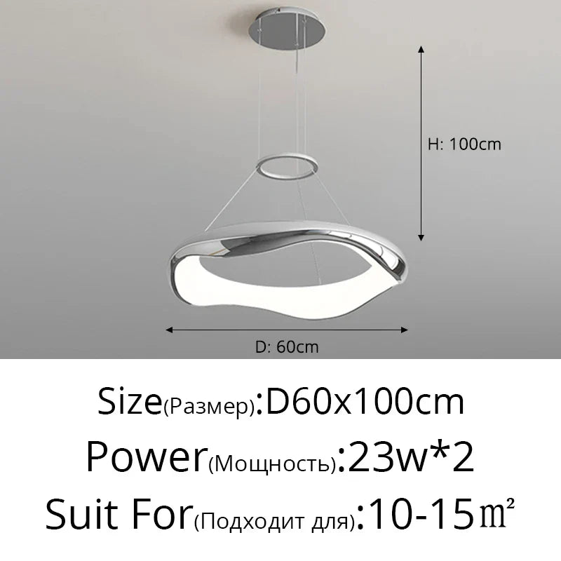 DecorBites™ Black Chrome Pendant Lamp for Dining Room Kitchen Indoor Lighting