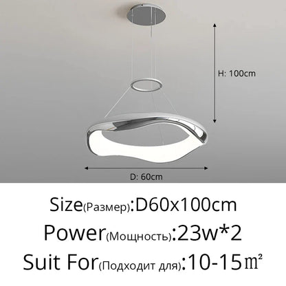 DecorBites™ Black Chrome Pendant Lamp for Dining Room Kitchen Indoor Lighting