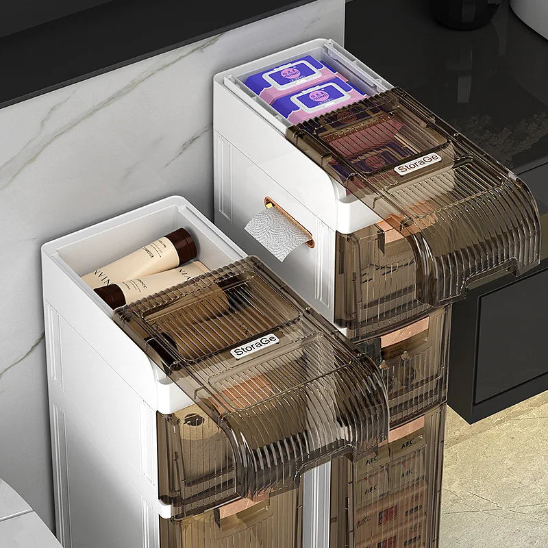 Organizador de cajones multicapa DecorBites™ para espacios reducidos, ideal para baño, cocina y coche.