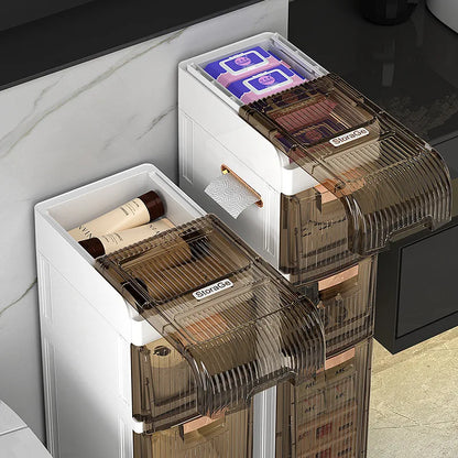 Organizador de cajones multicapa DecorBites™ para espacios reducidos, ideal para baño, cocina y coche.