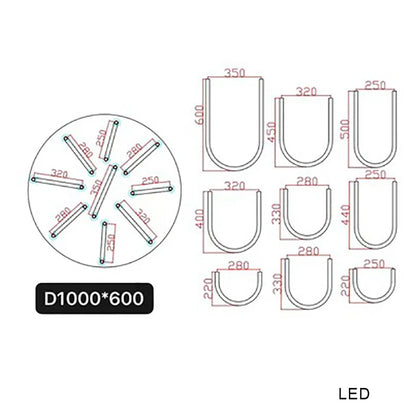 DecorBites™ LED U Shape Chandelier Pendant Lamp Dimmable Ceiling Light