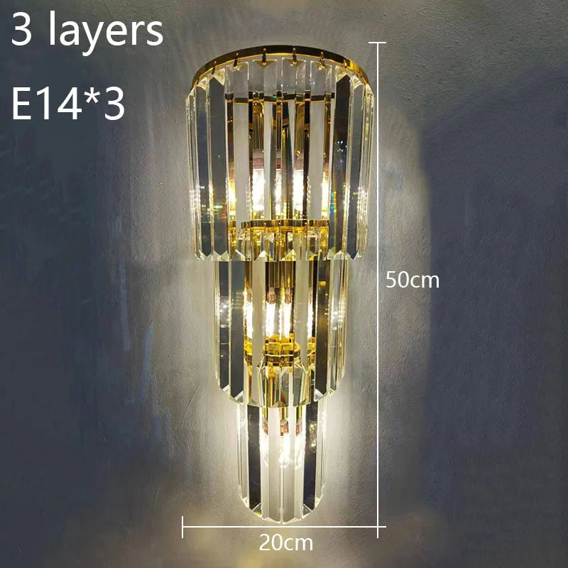 DecorBites™ Crystal Wall Lamp: Elegant Lighting for Luxury Hotel, Club, Villa, Living Room, Office, Banquet