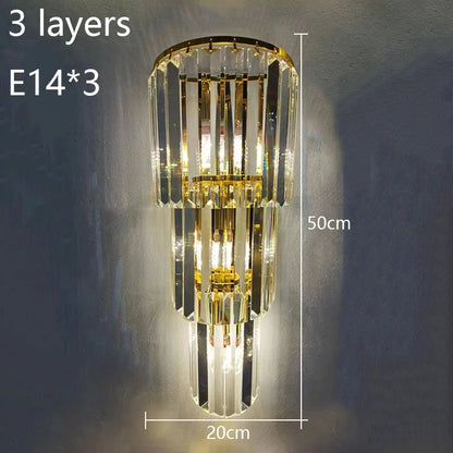 DecorBites™ Crystal Wall Lamp: Elegant Lighting for Luxury Hotel, Club, Villa, Living Room, Office, Banquet