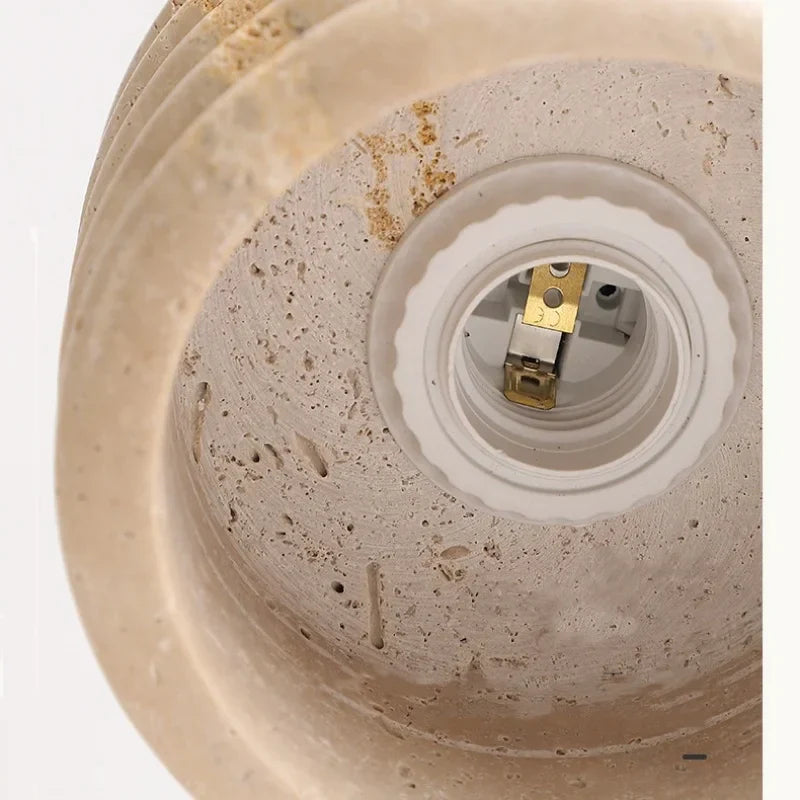 DecorBites™ LED Wood Yellow Travertine Ceiling Light - Modern Style for Home Decor