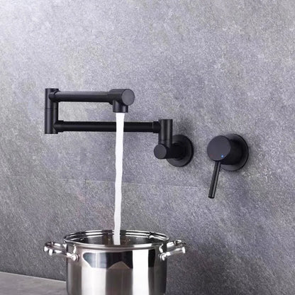 DecorBites™ Black Brushed Gold Kitchen Faucet Wall Mounted Foldable Pot Filler Tap