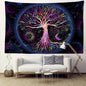 Starry Sky Sun Moon Life Tree Tapestry Decobites Wall Hanging - Boho Hippie Room Decor