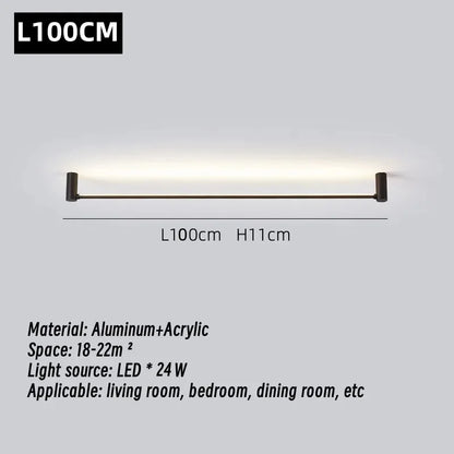 Lámpara de pared con tira LED DecorBites™ para sala de estar, dormitorio o techo; ambiente moderno y minimalista.