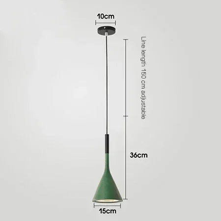 Nordic Black Metal Pendant Light With E27 Socket