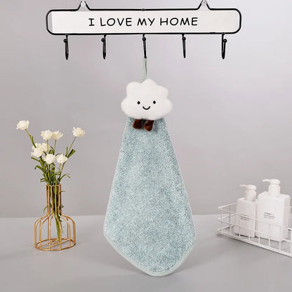 DecorBites™ Cloudy Day Hand Towel - Antibacterial Bamboo Charcoal Fiber Kitchen & Bath Soft Towel