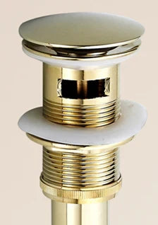 DecorBites™ Brass Pop Up Sink Drain - Antique Brass Gold Black Bathroom Basin Waste