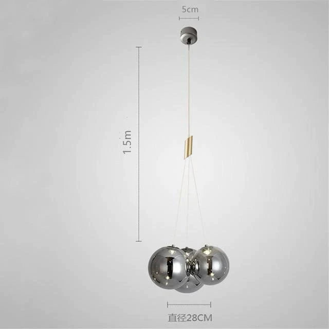 ثريا DecorBites™ الزجاجية - مصابيح LED بتصميم عصري من الشمال لديكور المنزل