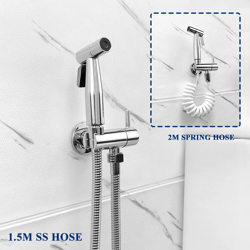 Decorbites™ Grifo de Bidé Dorado Pulverizador Manual de Grifo de Agua Fría Único Grifo Higiénico para Inodoro Ducha