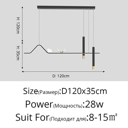 DecorBites™ LED Pendant Lights: Remote Controlled Modern Lighting for Home Décor