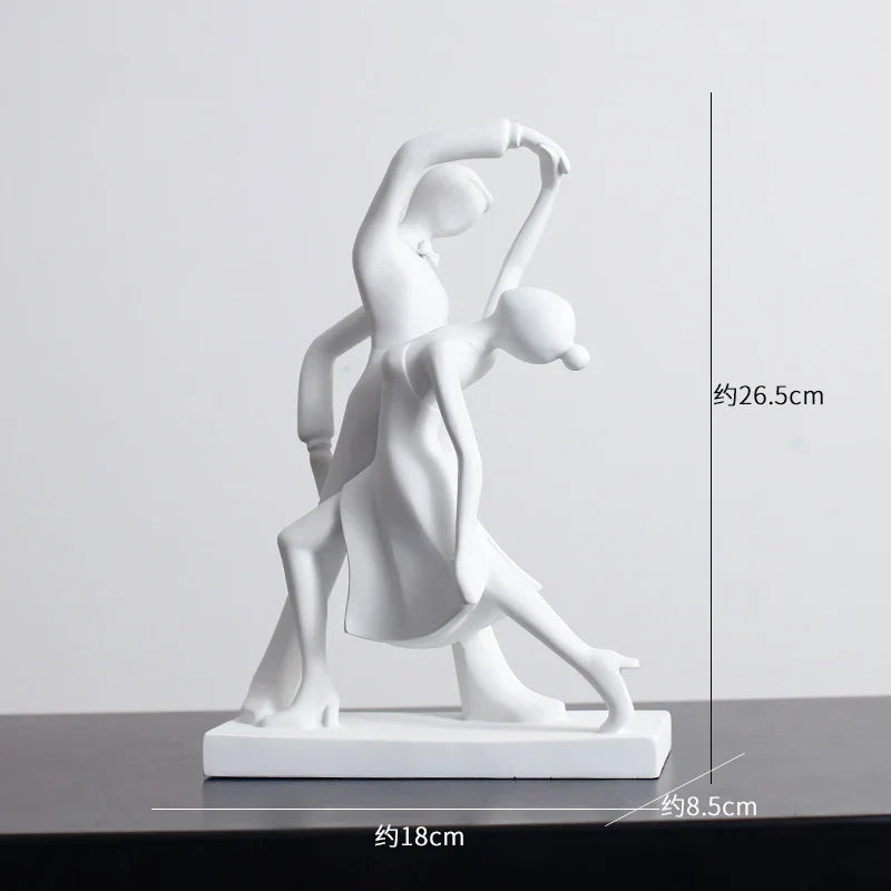 Escultura de figuras abstractas, minimalismo moderno, decoración de habitaciones, artesanías, estética DecorBites™