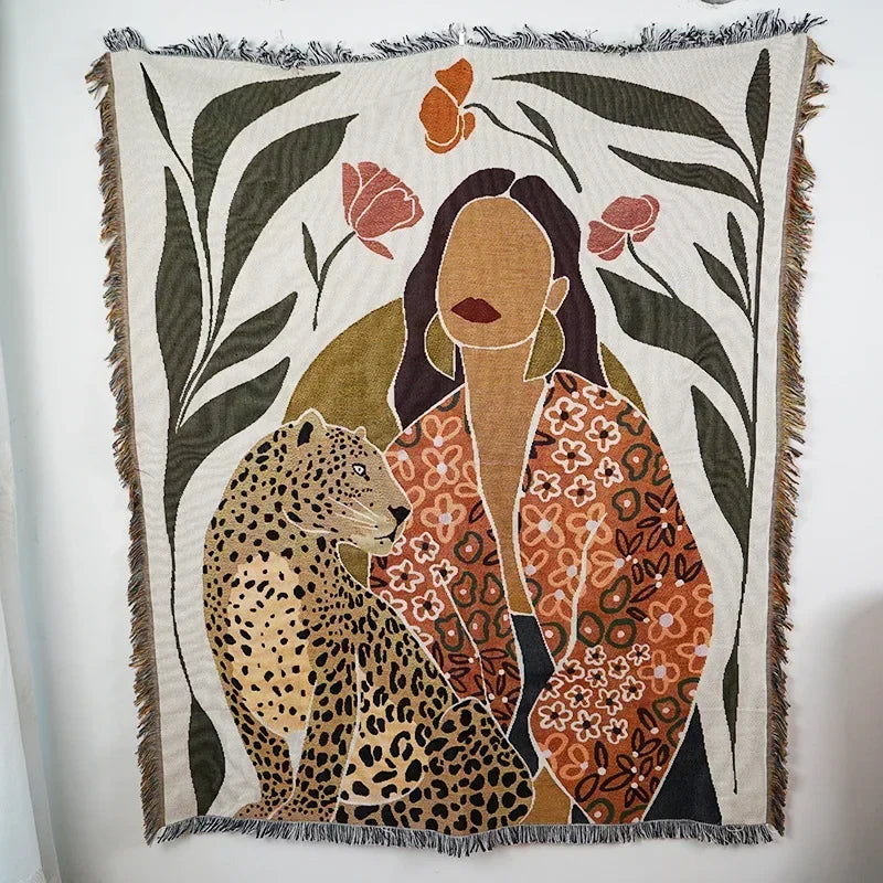 Gothic Cotton Tapestry Blanket