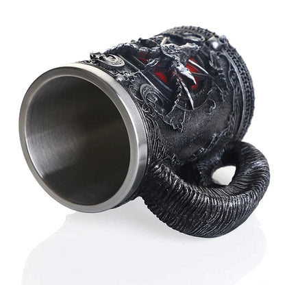 ديكور بايتس™ إبريق بيرة زجاجي من راتنج بافوميت من الفولاذ المقاوم للصدأ، ديكور حانة وبار