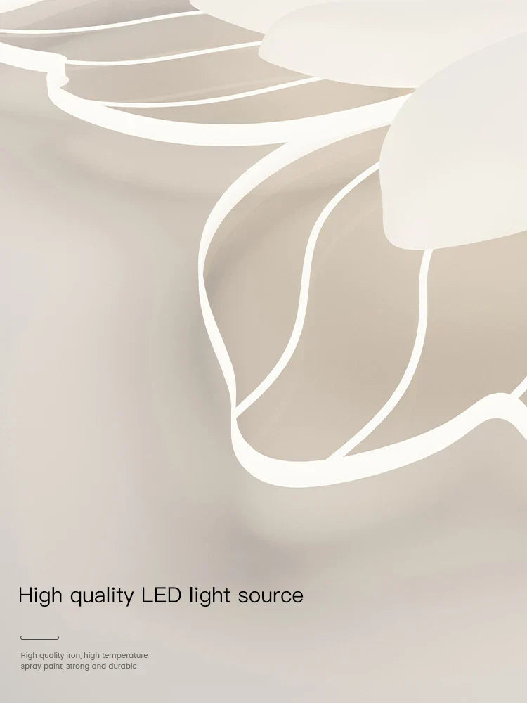 DecorBites™ LED Flower Chandelier White Ceiling Lamp for Bedroom Living Room Decor