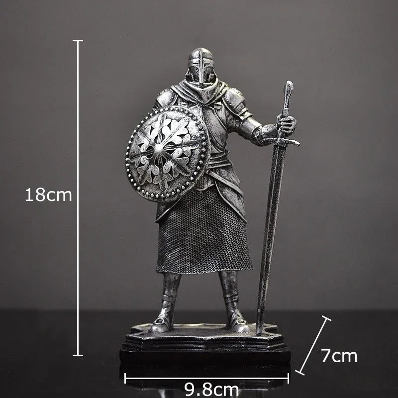 DecorBites™ Heavy Armored Knight Resin Statue Decoration for Desk and Room Aesthetic