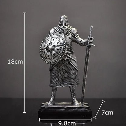 DecorBites™ Heavy Armored Knight Resin Statue Decoration for Desk and Room Aesthetic