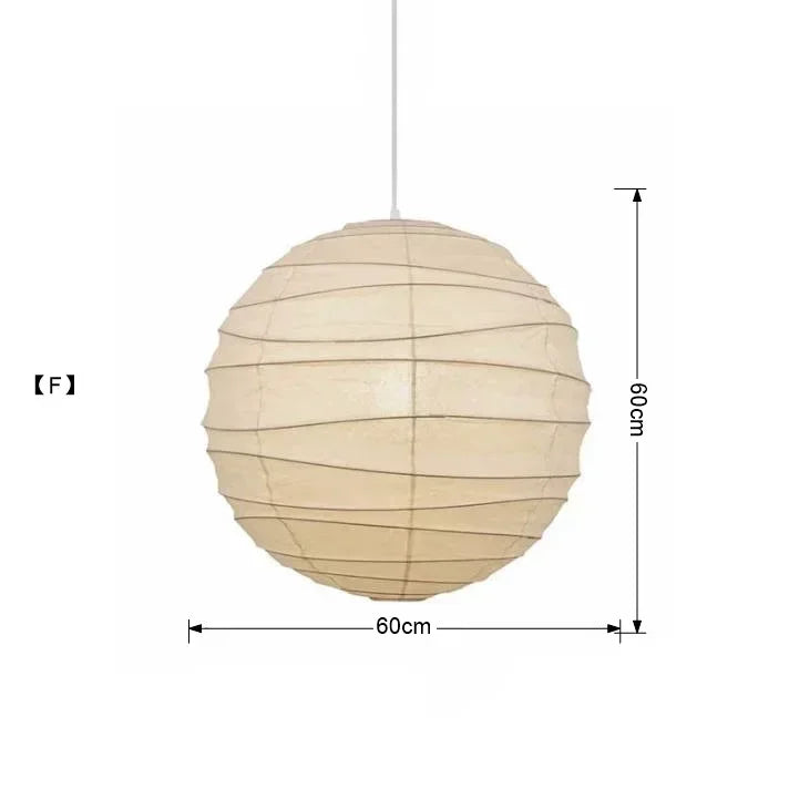 DecorBites™ Japanese Wabi Sabi Pendant Light LED E27 Noguchi Akari Rice Paper Ceiling Hanging