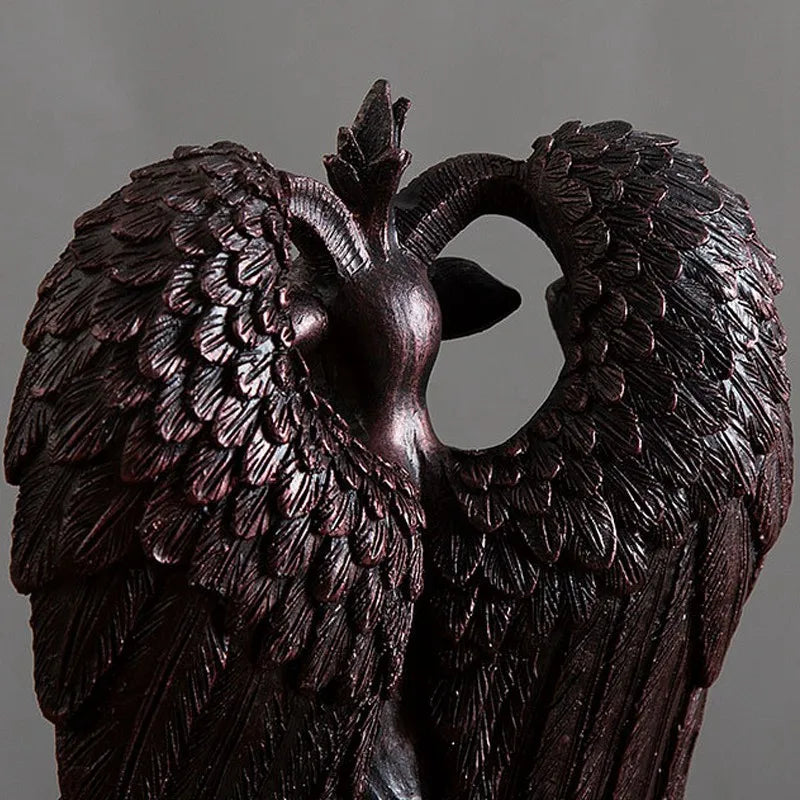 Estatua de Baphomet, el diablo cornudo de DecorBites™, 16 cm: Figura satánica de cabra para decoración del hogar y la oficina.