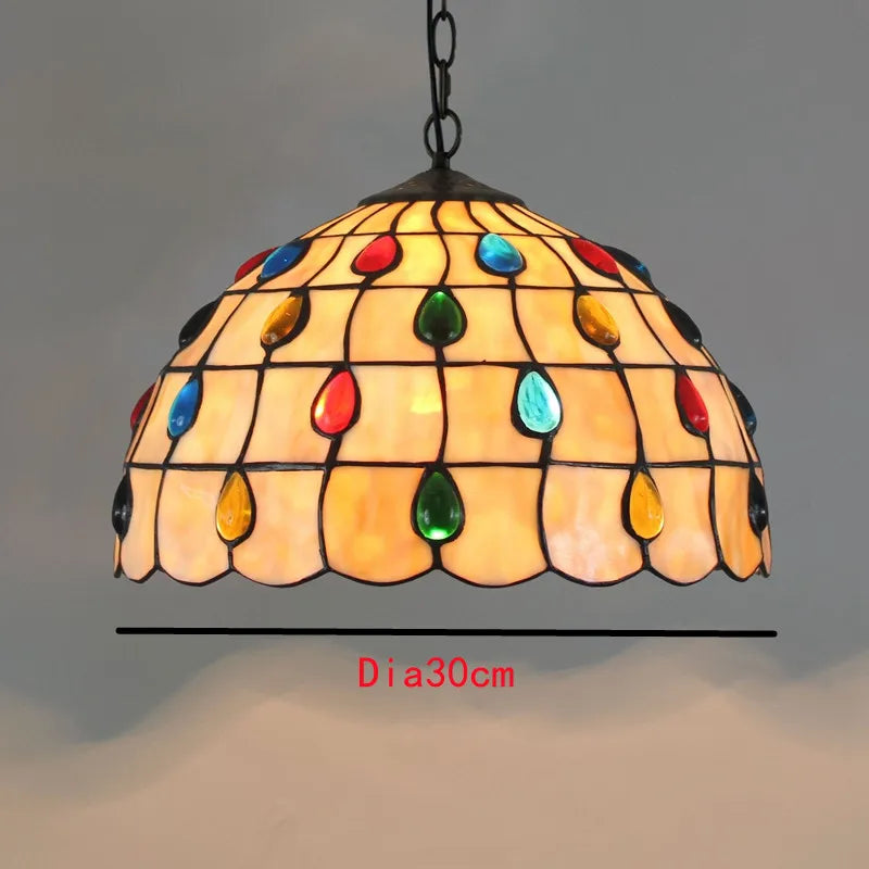 Decorbites™ Bunte Glas-Lüster: Retro Tiffany-Stil Lampe für kreative Heimdekoration