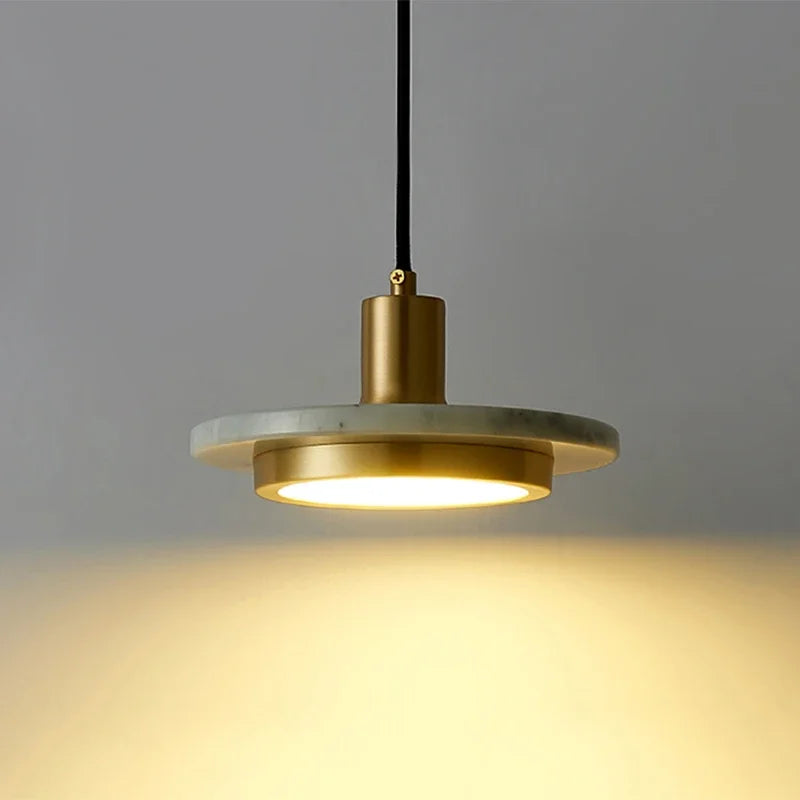 Gold Marble Saucer Chandelier