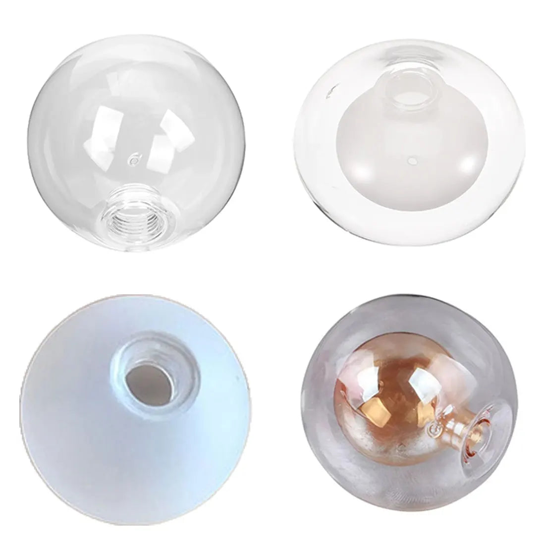 DecorBites™ Glass Shade Cover Replacement with 2cm Fitter Opening for Globe D8cm-D25cm Sizes