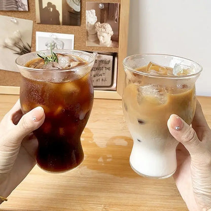 DecorBites™ Heat-resistant Glass Cafe Coffee Cup for Iced Latte Americano Juice Drink