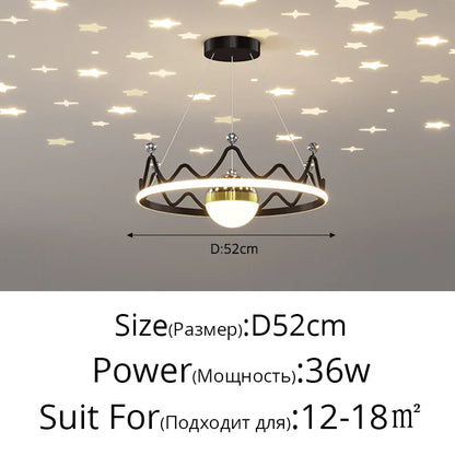 DecorBites™ LED Gypsophila Chandelier for Modern Living Room Decor - Crown Ceiling Pendant Light