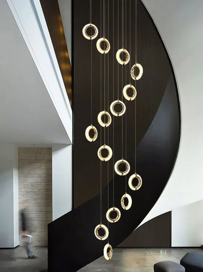 DecorBites™ Crystal Gold LED Chandelier Modern Luxury Ceiling Lamp