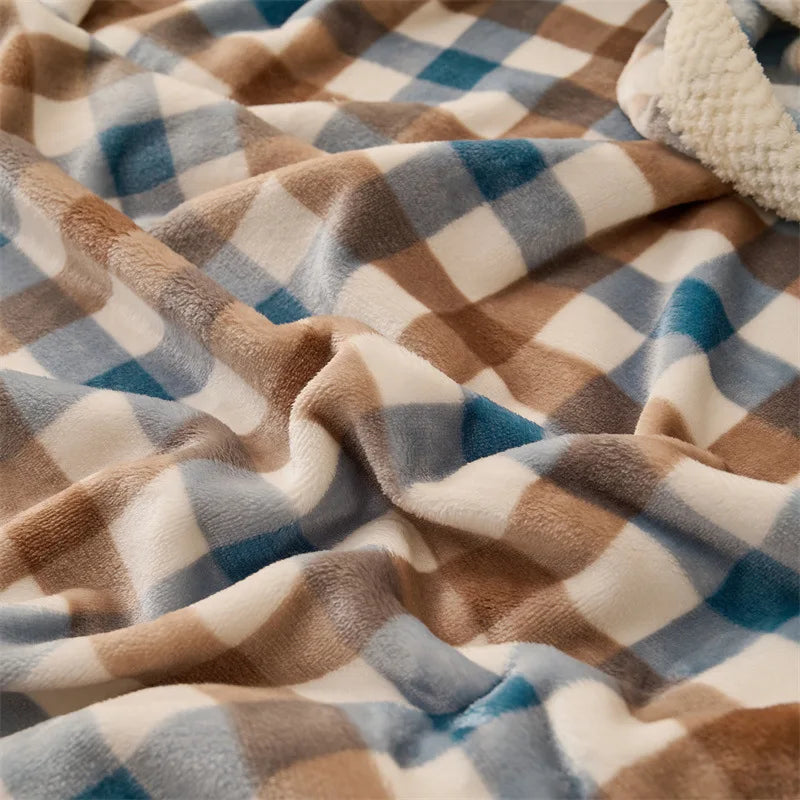 DecorBites™ Japanese Milk Velvet Blanket: Soft, Thick, and Cozy for All Seasons