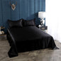 Decobites Silky Rayon Queen Bed Sheet Set Luxurious Solid Satin High Quality Sheets