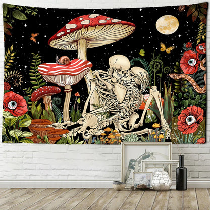 Decobites Psychedelic Witchcraft Tapestry Wall Hanging for Aesthetic Hippie Room Decor