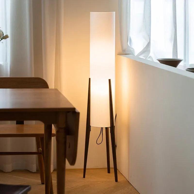 Wood Vintage Floor Lamp