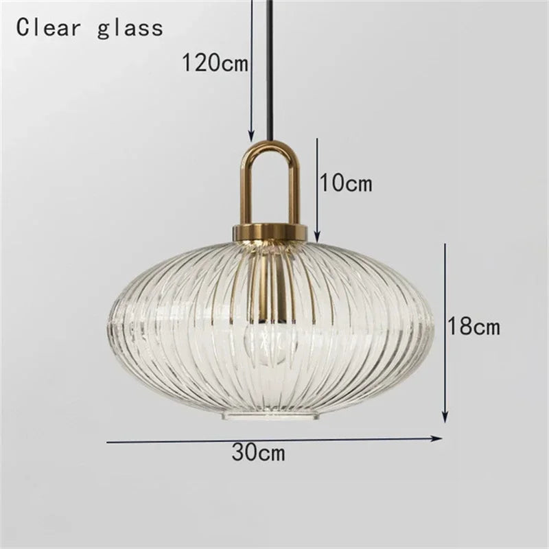 DecorBites™ Glass Stripe LED Pendant Lights for Stylish Indoor Home Decor