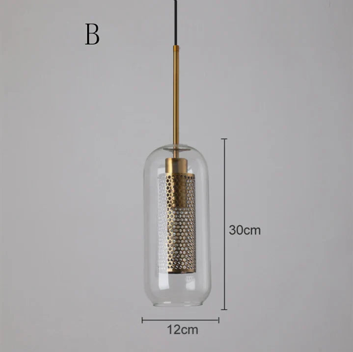 DecorBites™ Glass Ball Pendant Light: Modern Hanging Lamp for Kitchen, Dining, Living Room