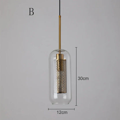 DecorBites™ Glass Ball Pendant Light: Modern Hanging Lamp for Kitchen, Dining, Living Room