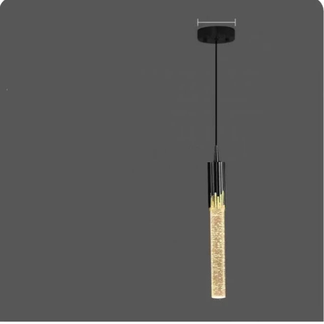 Lámpara colgante LED de cristal DecorBites™: Lámpara de barra colgante moderna para dormitorio, sala de estar y decoración del hogar.
