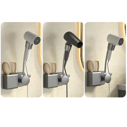 DecorBites™ Bathroom Hair Dryer Holder Wall Mount Storage Rack