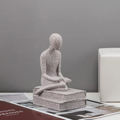 مجموعة تماثيل راتنجية لأشخاص تجريديين من DecorBites™ لديكور المنزل الحديث