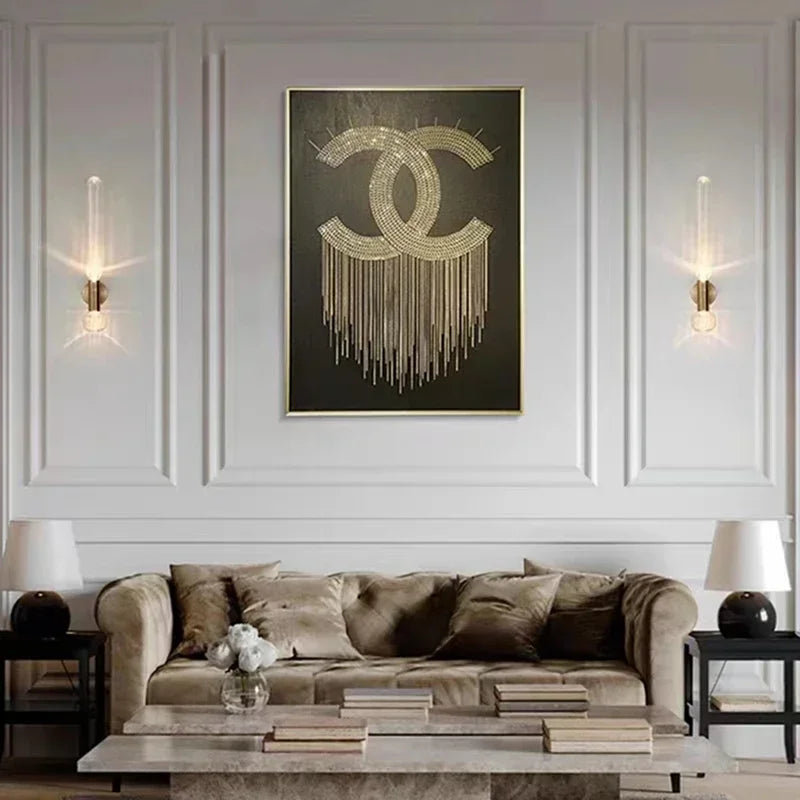 DecorBites™ LED Glass Wall Sconces for Home Decor and Lighting in Gold