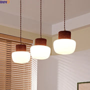 Nordic Glass Pendant Light 3-Head Stone Shade