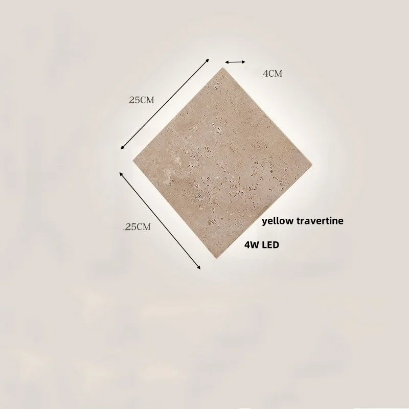 DecorBites™ LED Wall Lamp Sconce Yellow Travertine Waterproof Stair Light
