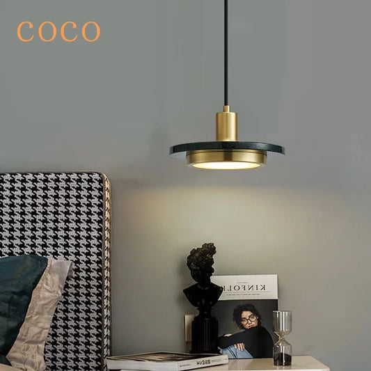 DecorBites™ Gold Copper Saucer Marble Chandelier Luxury Home Decor Bedside Cafe Table