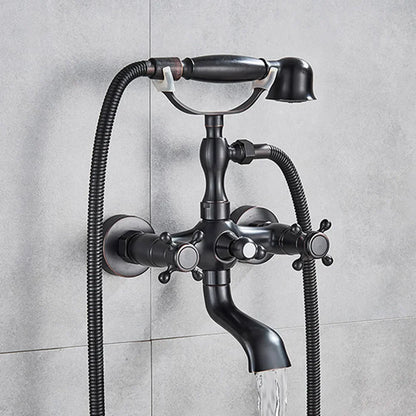 DecorBites™ Dual Handle Luxury Bathtub Faucet with Handheld Shower Mixer
