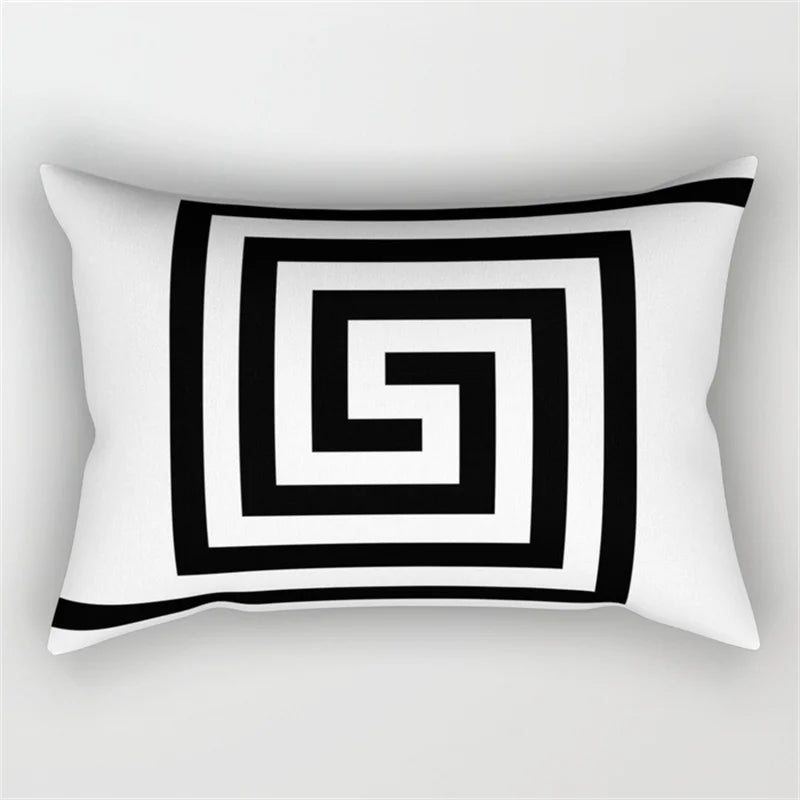 طقم غطاء وسادة للخصر بتصميم هندسي مموج من DecorBites™