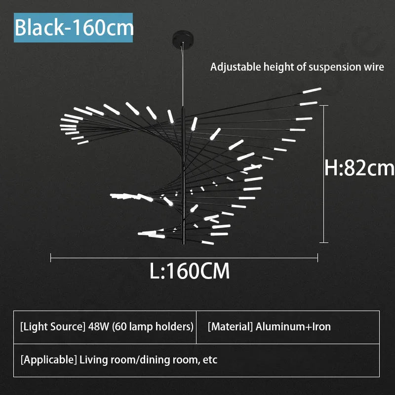 Luz colgante de techo LED Fireworks™ Decorbites - Decoración de habitación moderna de lujo regulable