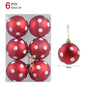 6Pcs/box 6cm Transparent Painting Christmas Ball New Year Xmas Tree Ornaments Decoration for Home 2023 Noel Navidad Gifts