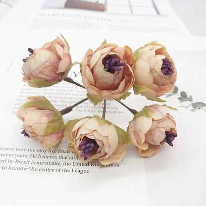 DecorBites™ Gold Hybrid Flower Cherry Stamen Berries Bundle for DIY Decor